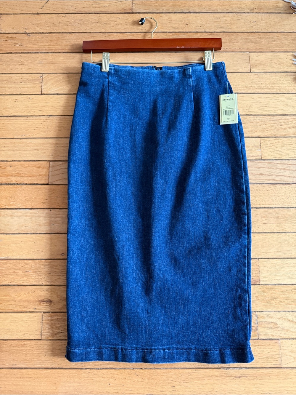 Stetson Deep Blue Denim Pencil Skirt